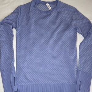 Lululemon Athletica Blue Crewneck Sweater with Textured Knit